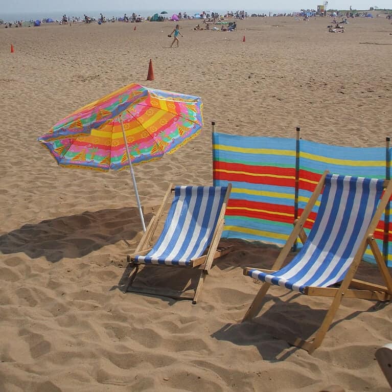 Deck chairs on Skegness Beach
